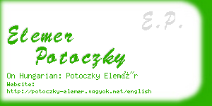 elemer potoczky business card